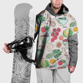 Накидка на куртку 3D с принтом Овощной рай в Тюмени, 100% полиэстер |  | Тематика изображения на принте: 