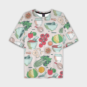 Мужская футболка oversize 3D с принтом Овощной рай в Тюмени,  |  | 