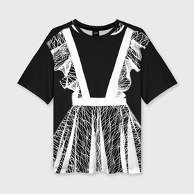 Женская футболка oversize 3D с принтом Школьный фартук   форма в Тюмени,  |  | 