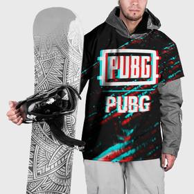 Накидка на куртку 3D с принтом PUBG в стиле glitch и баги графики на темном фоне в Петрозаводске, 100% полиэстер |  | Тематика изображения на принте: 