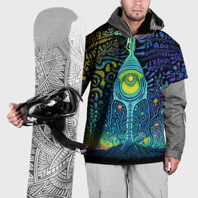 Накидка на куртку 3D с принтом Психоделика разноцветная    нейронная сеть в Курске, 100% полиэстер |  | Тематика изображения на принте: 