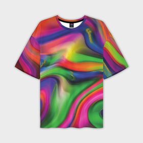 Мужская футболка oversize 3D с принтом Bright colors в Петрозаводске,  |  | 