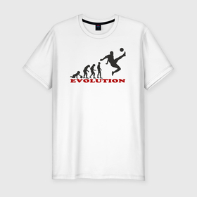 Мужская футболка хлопок Slim с принтом Эволюция футбола в Ухте, 92% хлопок, 8% лайкра | приталенный силуэт, круглый вырез ворота, длина до линии бедра, короткий рукав | Тематика изображения на принте: 