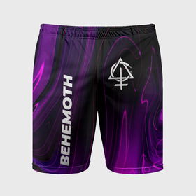 Мужские шорты спортивные с принтом Behemoth violet plasma в Санкт-Петербурге,  |  | 