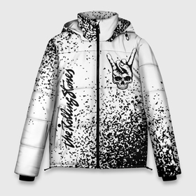 Мужская зимняя куртка 3D с принтом Rolling Stones и рок символ на светлом фоне в Тюмени, верх — 100% полиэстер; подкладка — 100% полиэстер; утеплитель — 100% полиэстер | длина ниже бедра, свободный силуэт Оверсайз. Есть воротник-стойка, отстегивающийся капюшон и ветрозащитная планка. 

Боковые карманы с листочкой на кнопках и внутренний карман на молнии. | 