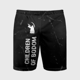 Мужские шорты спортивные с принтом Children of Bodom glitch на темном фоне: по вертикали в Тюмени,  |  | 