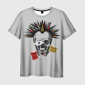 Мужская футболка 3D с принтом Панк   рок в Кировске, 100% полиэфир | прямой крой, круглый вырез горловины, длина до линии бедер | 