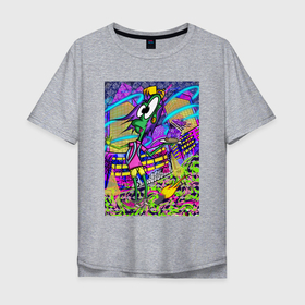 Мужская футболка хлопок Oversize с принтом Acid journey в Санкт-Петербурге, 100% хлопок | свободный крой, круглый ворот, “спинка” длиннее передней части | Тематика изображения на принте: 