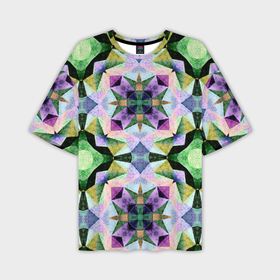 Мужская футболка oversize 3D с принтом Разноцветная мраморная мозаика в Тюмени,  |  | 
