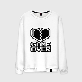 Мужской свитшот хлопок с принтом Game Over на черном фоне в Новосибирске, 100% хлопок |  | 