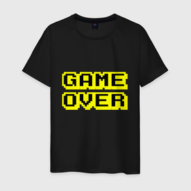 Мужская футболка хлопок с принтом Черно желтый конец игры в Белгороде, 100% хлопок | прямой крой, круглый вырез горловины, длина до линии бедер, слегка спущенное плечо. | 
