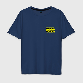 Мужская футболка хлопок Oversize с принтом Черно желтый конец игры   мини в Тюмени, 100% хлопок | свободный крой, круглый ворот, “спинка” длиннее передней части | Тематика изображения на принте: 