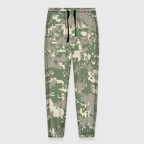 Мужские брюки 3D с принтом зелено   серый камуфляж в Белгороде, 100% полиэстер | манжеты по низу, эластичный пояс регулируется шнурком, по бокам два кармана без застежек, внутренняя часть кармана из мелкой сетки | 