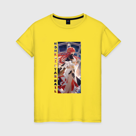 Женская футболка хлопок с принтом Улыбка Химеко в Курске, 100% хлопок | прямой крой, круглый вырез горловины, длина до линии бедер, слегка спущенное плечо | 