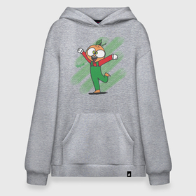 Худи SuperOversize хлопок с принтом Тыквенное яблоко Чарли в Ухте, 70% хлопок, 30% полиэстер, мягкий начес внутри | карман-кенгуру, эластичная резинка на манжетах и по нижней кромке, двухслойный капюшон
 | 