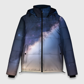 Мужская зимняя куртка 3D с принтом Звёздное небо и горы в Тюмени, верх — 100% полиэстер; подкладка — 100% полиэстер; утеплитель — 100% полиэстер | длина ниже бедра, свободный силуэт Оверсайз. Есть воротник-стойка, отстегивающийся капюшон и ветрозащитная планка. 

Боковые карманы с листочкой на кнопках и внутренний карман на молнии. | Тематика изображения на принте: 