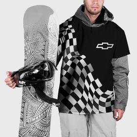 Накидка на куртку 3D с принтом Chevrolet racing flag в Тюмени, 100% полиэстер |  | Тематика изображения на принте: 