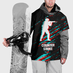 Накидка на куртку 3D с принтом Counter Strike в стиле glitch и баги графики на темном фоне в Екатеринбурге, 100% полиэстер |  | Тематика изображения на принте: 