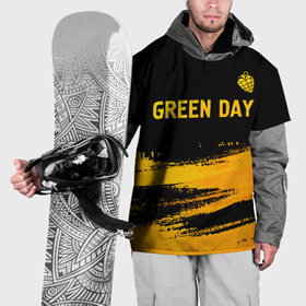 Накидка на куртку 3D с принтом Green Day   gold gradient: символ сверху в Санкт-Петербурге, 100% полиэстер |  | Тематика изображения на принте: 