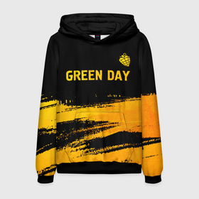 Мужская толстовка 3D с принтом Green Day   gold gradient: символ сверху в Кировске, 100% полиэстер | двухслойный капюшон со шнурком для регулировки, мягкие манжеты на рукавах и по низу толстовки, спереди карман-кенгуру с мягким внутренним слоем. | 