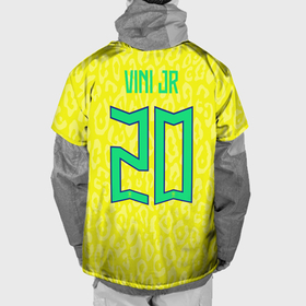 Накидка на куртку 3D с принтом Винисиус Жуниор ЧМ 2022 сборная Бразилии домашняя в Екатеринбурге, 100% полиэстер |  | 