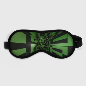 Маска для сна 3D с принтом Чёрно зелёный геометрический коридор в Рязани, внешний слой — 100% полиэфир, внутренний слой — 100% хлопок, между ними — поролон |  | Тематика изображения на принте: 