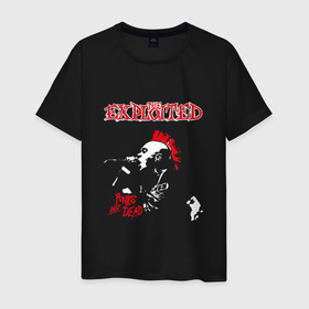 Мужская футболка хлопок с принтом The Exploited Punks not dead в Петрозаводске, 100% хлопок | прямой крой, круглый вырез горловины, длина до линии бедер, слегка спущенное плечо. | Тематика изображения на принте: 