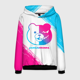 Мужская толстовка 3D с принтом Danganronpa neon gradient style в Курске, 100% полиэстер | двухслойный капюшон со шнурком для регулировки, мягкие манжеты на рукавах и по низу толстовки, спереди карман-кенгуру с мягким внутренним слоем. | 