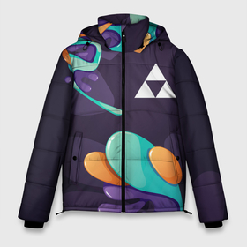 Мужская зимняя куртка 3D с принтом Zelda graffity splash в Тюмени, верх — 100% полиэстер; подкладка — 100% полиэстер; утеплитель — 100% полиэстер | длина ниже бедра, свободный силуэт Оверсайз. Есть воротник-стойка, отстегивающийся капюшон и ветрозащитная планка. 

Боковые карманы с листочкой на кнопках и внутренний карман на молнии. | 