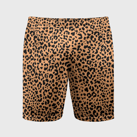 Мужские шорты спортивные с принтом Оранжевое леопардовое поле ,  |  | 