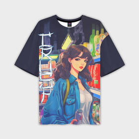 Мужская футболка oversize 3D с принтом Crush   ретро девочка аниме в магазине в Курске,  |  | 