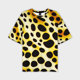 Мужская футболка oversize 3D с принтом Текстура леопарда в Кировске,  |  | 