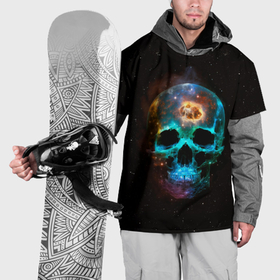 Накидка на куртку 3D с принтом Космический череп   нейронная сеть в Курске, 100% полиэстер |  | Тематика изображения на принте: 