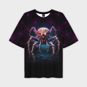 Мужская футболка oversize 3D с принтом Жуткий паук в Тюмени,  |  | 