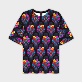 Мужская футболка oversize 3D с принтом Жуткие клоуны   pattern в Петрозаводске,  |  | 