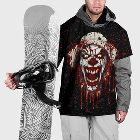 Накидка на куртку 3D с принтом Bloody clown в Курске, 100% полиэстер |  | Тематика изображения на принте: 