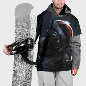 Накидка на куртку 3D с принтом Mass Effect N7 game , 100% полиэстер |  | Тематика изображения на принте: 