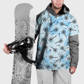 Накидка на куртку 3D с принтом Одуванчики в небе , 100% полиэстер |  | Тематика изображения на принте: 