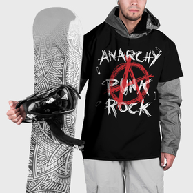 Накидка на куртку 3D с принтом Анархия   панк рок в Санкт-Петербурге, 100% полиэстер |  | Тематика изображения на принте: 