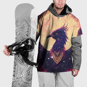 Накидка на куртку 3D с принтом Фантастическая птица феникс в Екатеринбурге, 100% полиэстер |  | 