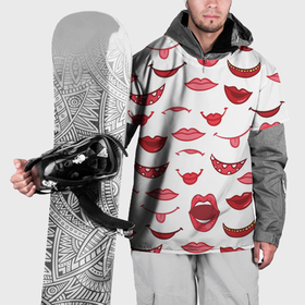 Накидка на куртку 3D с принтом Сладкие губы в Екатеринбурге, 100% полиэстер |  | 
