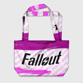 Пляжная сумка 3D с принтом Fallout pro gaming: надпись и символ , 100% полиэстер | застегивается на металлическую кнопку; внутренний карман застегивается на молнию. Стенки укреплены специальным мягким материалом, чтобы защитить содержимое от несильных ударов
 | 
