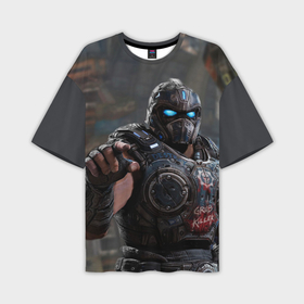 Мужская футболка oversize 3D с принтом Gears of war Клейтон Кармайн в Санкт-Петербурге,  |  | 