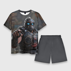 Мужской костюм с шортами 3D с принтом Gears of war Клейтон Кармайн в Белгороде,  |  | 