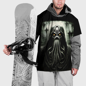 Накидка на куртку 3D с принтом Осьминог пират в Петрозаводске, 100% полиэстер |  | Тематика изображения на принте: 