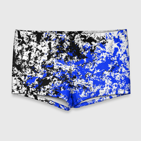 Мужские купальные плавки 3D с принтом Сине чёрный узор в Курске, Полиэстер 85%, Спандекс 15% |  | 