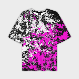 Мужская футболка oversize 3D с принтом Розово белая краска в Петрозаводске,  |  | 