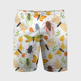 Мужские шорты спортивные с принтом Планета насекомых в Курске,  |  | 