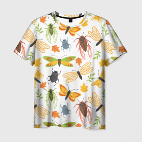 Мужская футболка 3D с принтом Планета насекомых в Курске, 100% полиэфир | прямой крой, круглый вырез горловины, длина до линии бедер | Тематика изображения на принте: 