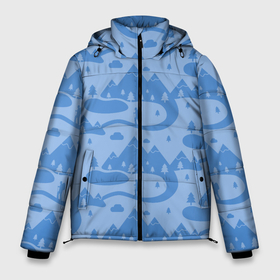 Мужская зимняя куртка 3D с принтом Горный поход в Новосибирске, верх — 100% полиэстер; подкладка — 100% полиэстер; утеплитель — 100% полиэстер | длина ниже бедра, свободный силуэт Оверсайз. Есть воротник-стойка, отстегивающийся капюшон и ветрозащитная планка. 

Боковые карманы с листочкой на кнопках и внутренний карман на молнии. | Тематика изображения на принте: 